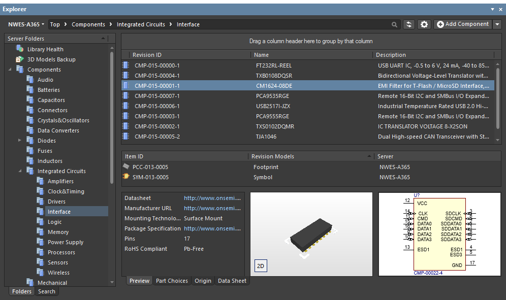 Altium 365 libraries in the Explorer